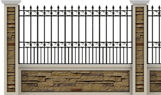 Faux Stone Fencing